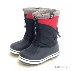 プーキーズ ジュニア キッズ スノーブーツ スノーシューズ ネイビー レッド POOKIES PK-WP700S｜msp-net