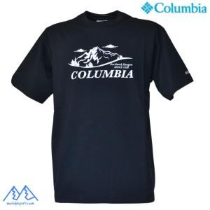 コロンビア Tシャツ ヤハラフォレスト グラフィック ショートスリーブ Tシャツ ブラック Columbia Yahara Forest Graphic SS Tee Black Front Print  PM0509 010｜msp-net