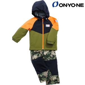 ONYONE オンヨネ キッズ ジュニア スキーウエア サイズ調整 カーキ ブラック オレンジ カモ 迷彩 RESEEDA TODDLER SUIT RES56300 009339C 100 110 120｜msp-net