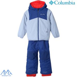 コロンビア ジュニア キッズ スキーウエア セット リバーシブル ブルー オレンジ ダブルフレークIIセット 110cm 120cm Columbia Double Flake II 477 SA5101-477｜msp-net