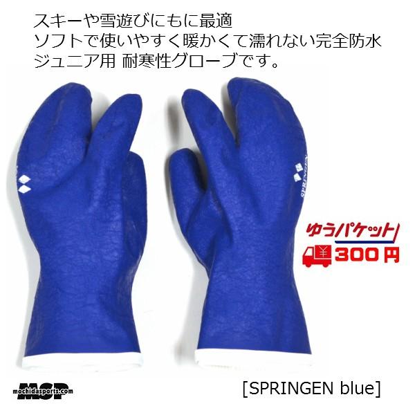 防寒 完全防水 ジュニアグローブ スプリンゲン ブルー  SPRINGEN-BL