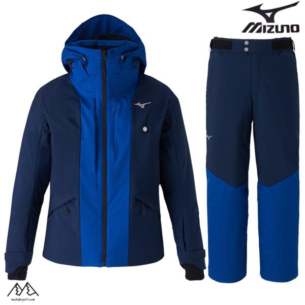 ご予約商品 ミズノ スキーウエア ネイビーブルー MIZUNO DEMO SOLID SKI PAR...