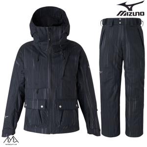 ミズノ スキーウエア プリント ブラック Ｌサイズ MIZUNO FREE SKI PRINT PARKA Z2MEB34080-Z2MFB34080｜msp-net