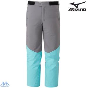 ミズノ スキーパンツ スキーウエア クワイエットシェイドグレー カプリブルー MIZUNO DEMO SOLID SKI PANTS Z2MFC321 80｜msp-net