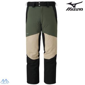 ミズノ スキーパンツ スキーウエア カーキ ブラック MIZUNO FREE SKI SOLID PANTS Z2MFC340 73｜msp-net