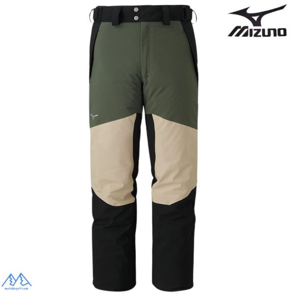 ミズノ スキーパンツ スキーウエア カーキ ブラック MIZUNO FREE SKI SOLID P...