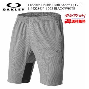 オークリー クロス ショートパンツ 千鳥格子 OAKLEY Enhance Double Cloth Shorts.QD 7.0 442286JP 022 BLACK / WHITE｜msp