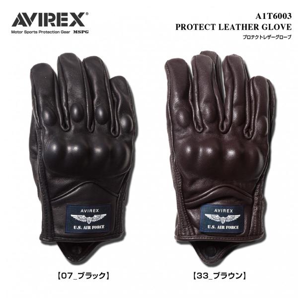 A1T6003 AVIREX PROTECT LEATHER GLOVE アヴィレックス カーボン ...