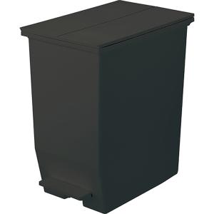 SOLOW ペダルオープンツイン45L ゴミ箱 ダストボックス 抗菌・防汚加工 フタ付き キッチン ブラック