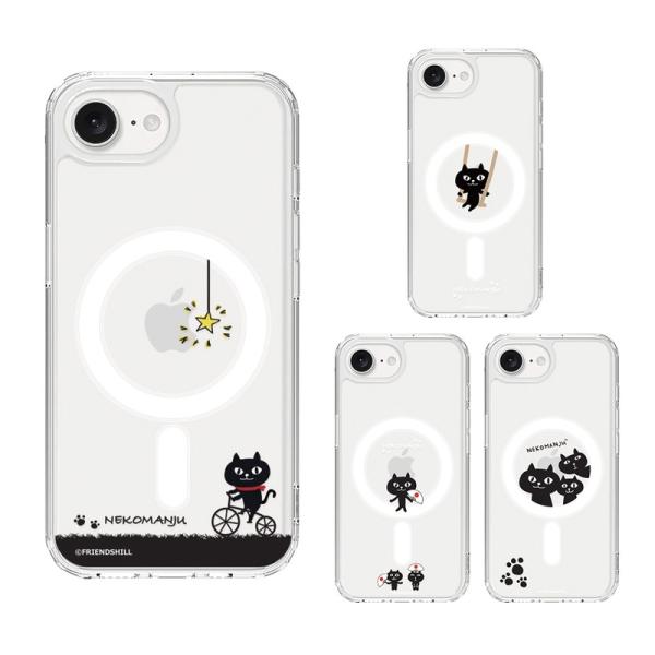 公式ライセンス品 abbi FRIENDS iPhone 16e/17eケース ネコマンジュウ Ma...