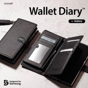 国内正規品 araree アラリー Galaxy S24 Ultra 手帳型ケース Wallet Diary ブラック SAMSUNGの公式認証品｜msquall-y
