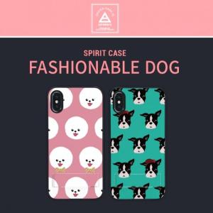 ＜Dparks＞【iPhone XR 6.1インチ】 spirit case Fashionable Dog スタンド機能、カード収納、コーナーの保護機能など機能の多い便利なケース DS14838i61｜msquall-y