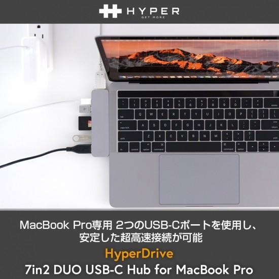 HYPER++ Hyper Drive 7in2 DUO USB-C Hub for MacBook...