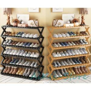 シューズラック 靴棚 下駄箱 省スペース 組立不要 工具不要 伸縮シューズラック 突っ張りシューズラック ブーツ収納ラック 寝室/玄関に靴を効率収納