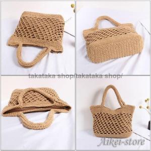 カゴバッグ トートバッグ 鞄 夏 かごバッグ ...の詳細画像2
