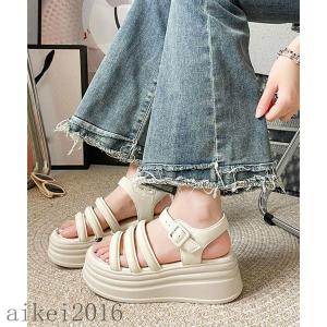 ストラップサンダル 厚底 美脚 夏くつの詳細画像2