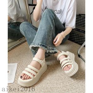 ストラップサンダル 厚底 美脚 夏くつの詳細画像5