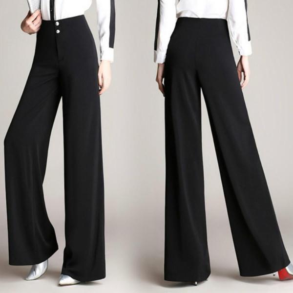 スラックス レディース スーツパンツ ビジネス OL フォーマル 30代40代 着痩せ ガウチョパン...