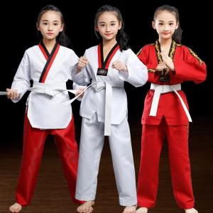 子供用スポーツ服 空手着 道着 (上下+帯)セ...の詳細画像1