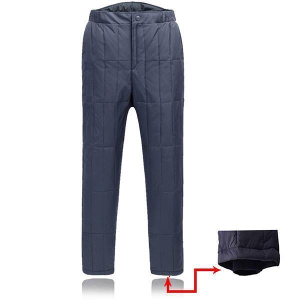 ダウンパンツ メンズ 防寒パンツ 厚手 アウトドアパンツ ウォーキング 登山用 暖羽毛 防風