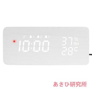 電波時計 デジタル 置き時計 湿度計 温度計 ...の詳細画像4