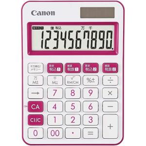 Canon 電卓 10桁 抗菌タイプ ポケットサイズ ピンク 太陽電池 アルカリ電池(LR44) LS-105WUC-PK｜msshokai