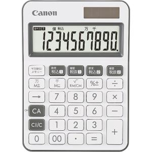Canon 電卓 10桁 抗菌タイプ ポケットサイズ チャコール 太陽電池 アルカリ電池(LR44) LS-105WUC-CH｜msshokai