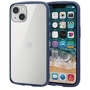 iPhone 13 ハイブリッドケース ネイビー エレコム TOUGH SLIM LITE フレーム...