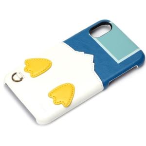 PGA UNISTYLE iPhone X/iPhone XS用ハードケース ポケット付き ディズニー Disney ドナルドダック ブルー カードポケット PG-DCS286DND