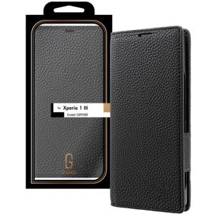 Xperia 1 III ケース 手帳型 MSソリューションズ グラネスト Granest SUPERIOR ブラック GR-21SX1C02BK｜msshokai