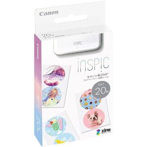Canon 純正 ミニフォトプリンター iNSPiC フォトペーパー 丸形シール 20枚 2in1 ...