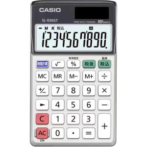 CASIO 実務電卓 10桁 簿記 時間計算 手帳タイプ スタンダード グリーン購入法適合 SL-930GT｜msshokai