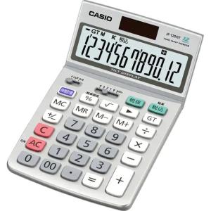 CASIO 実務電卓 12桁 簿記 時間計算 ジャストタイプ スタンダード グリーン購入法適合 JF-120GT-N｜msshokai