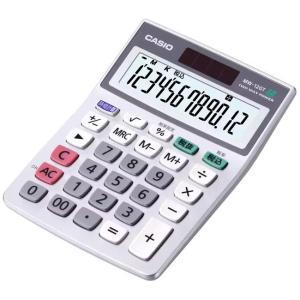 CASIO 実務電卓 12桁 簿記 時間計算 ミニジャストタイプ スタンダード グリーン購入法適合 MW-12GT｜msshokai