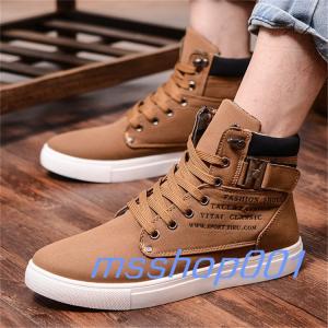 デッキシューズ メンズ スニーカー スエード ハイカット