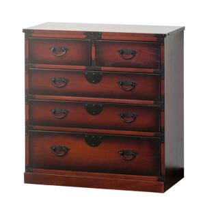 和たんす 和箪笥 アンティーク 収納 引き出し 桐 完成品 箪笥 和風家具 たんす タンス 和箪笥 チェスト レトロ 和家具  (34039)(KR)