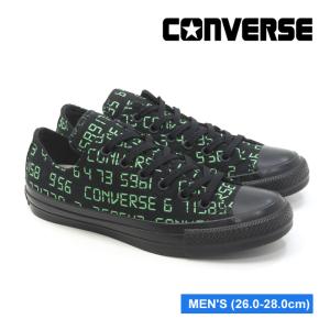 コンバース オールスター 100 グリーンコード ロー ブラック ローカット スニーカー メンズ 黒色 デジタル CONVERSE ALL STAR 100 GREENCODE OX BLACK｜mstage