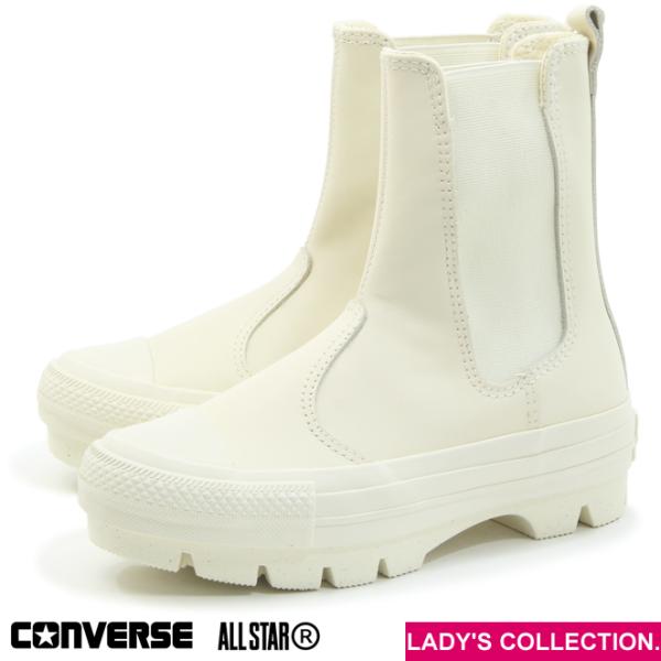 コンバース レザー オールスター (R) ＳＧ チャンク ＳＨＩＮ−ＨＩ アイボリー CONVERS...