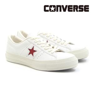 コンバース ワンスター Ｊ ＥＢ レザー ホワイト/クリムゾンレッド メンズサイズ 日本製 白/赤 CONVERSE ONE STAR J EB LEATHER WT/CRIMSONRD｜mstage