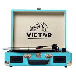 VICTOR Metro 3-Speed Portable Suitcase Turntable R...