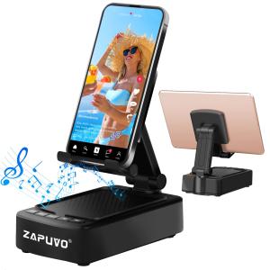 ZAPUVO Cell Phone Stand with Wireless Bluetooth Sp...