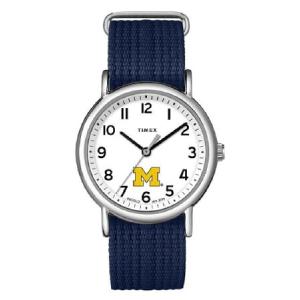 Timex ユニ ウィークエンダー 38mm 腕時計 - ミシガンウルヴァリンズ スリップスルーシン...