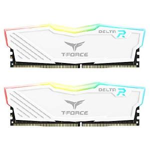 TEAMGROUP T-Force Delta RGB DDR4 64GB (2x32GB) 3200MHz (PC4-25600) CL16 デスクトップゲーミングメモリーモジュール Ram TF4D464G3200HC16CDC01 - ホワイト｜mstand