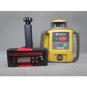 【校正済み中古機】【即納可】TOPCON　トプコン　レーザーレベル　RL-H4C　※汎用デジタル受光器(赤黒色)・ホルダーセット（ノーブランド）