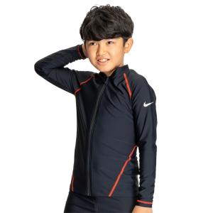 ラッシュガード キッズ ナイキ スクール水着 男の子 女の子 ジュニア 長袖 春夏 nike 水泳 おしゃれ 子供 120 130 140 150 160 170 ファスナー付き