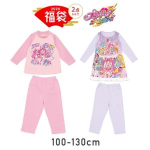 福袋 年 キッズ 女の子 プリキュア オールスターズ パジャマ福袋 シャギー 天竺 上下セット 2点セット 100cm 110cm 1cm 130cm 中身が見える キャラクター ウィルマート