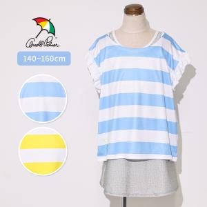 水着子供 女の子 セパレート タンキニ Tシャツ 3点セット キッズ ジュニア 140 150 160 小学生 中学生 アーノルドパーマー グレー サックス プール 海 川遊び