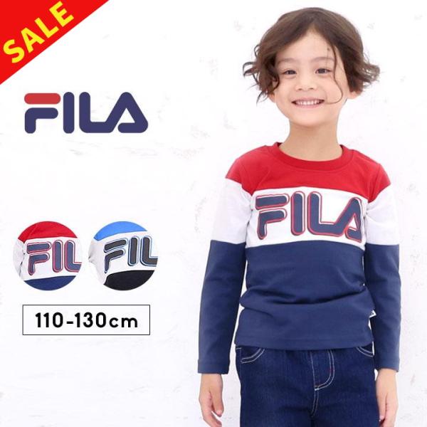 Tシャツ 長袖 Tシャツ フィラ 長袖Tシャツ ロングスリーブTシャツ 男の子 110 120 13...