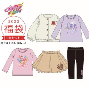 福袋 2023 キッズ プリキュアオールスターズ 女の子 5点セット アウター入り福袋 100cm 110cm 120cm ブルゾン 長袖 Tシャツ スカート レギンス パンツ