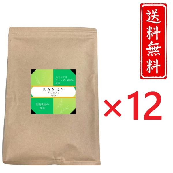 キャンディ 紅茶 BOP 200g ×12個　JAF TEA 高級粉砕茶葉　Kandy　業務用 高級...